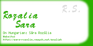 rozalia sara business card